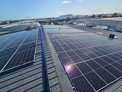 Solar panels at Fresh Freight Tasmania